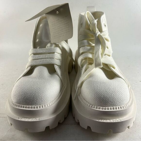 Superga 3052 Alpina Apex Mid Women’s Ankle Boots Natural Beige Size 7.5 - Picture 2 of 8